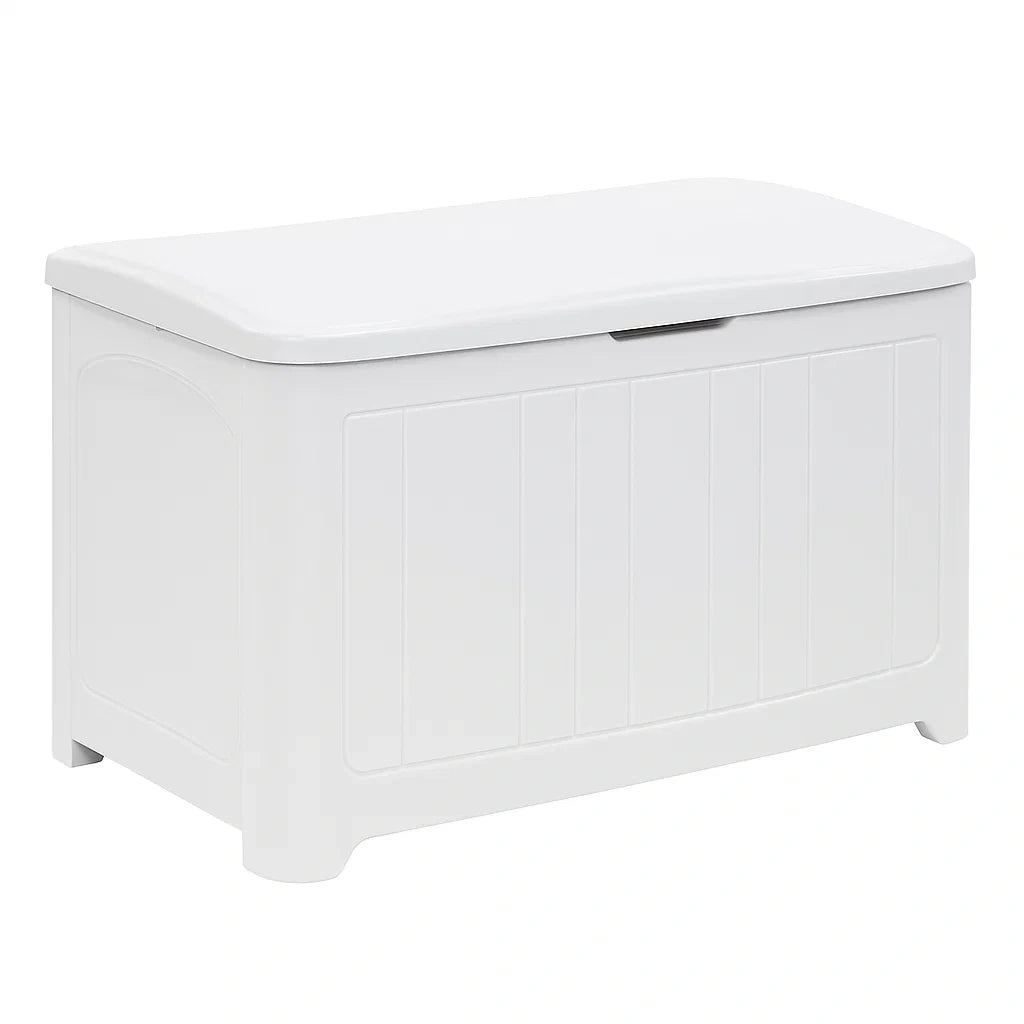 Cassapanca Contenitore in Plastica Bianco 80x45x55 cm