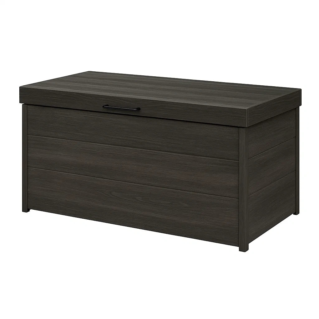 Cassapanca in legno marrone scuro 120x60x45 cm