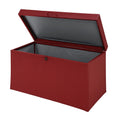 Baule portaoggetti in plastica effetto rattan rosso 123x55x62 cm