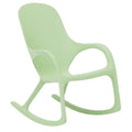 Sedia a dondolo in plastica verde chiaro 80 cm