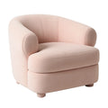 Poltrona in velluto rosa con schiuma poliuretanica