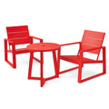 Set di Sedie e Tavolo in Plastica Rosso