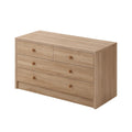 Cassettiera in Legno con 4 Cassetti 80x40x60 cm Colore Rovere