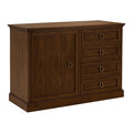 Credenza in legno massello con 4 cassetti e 1 anta