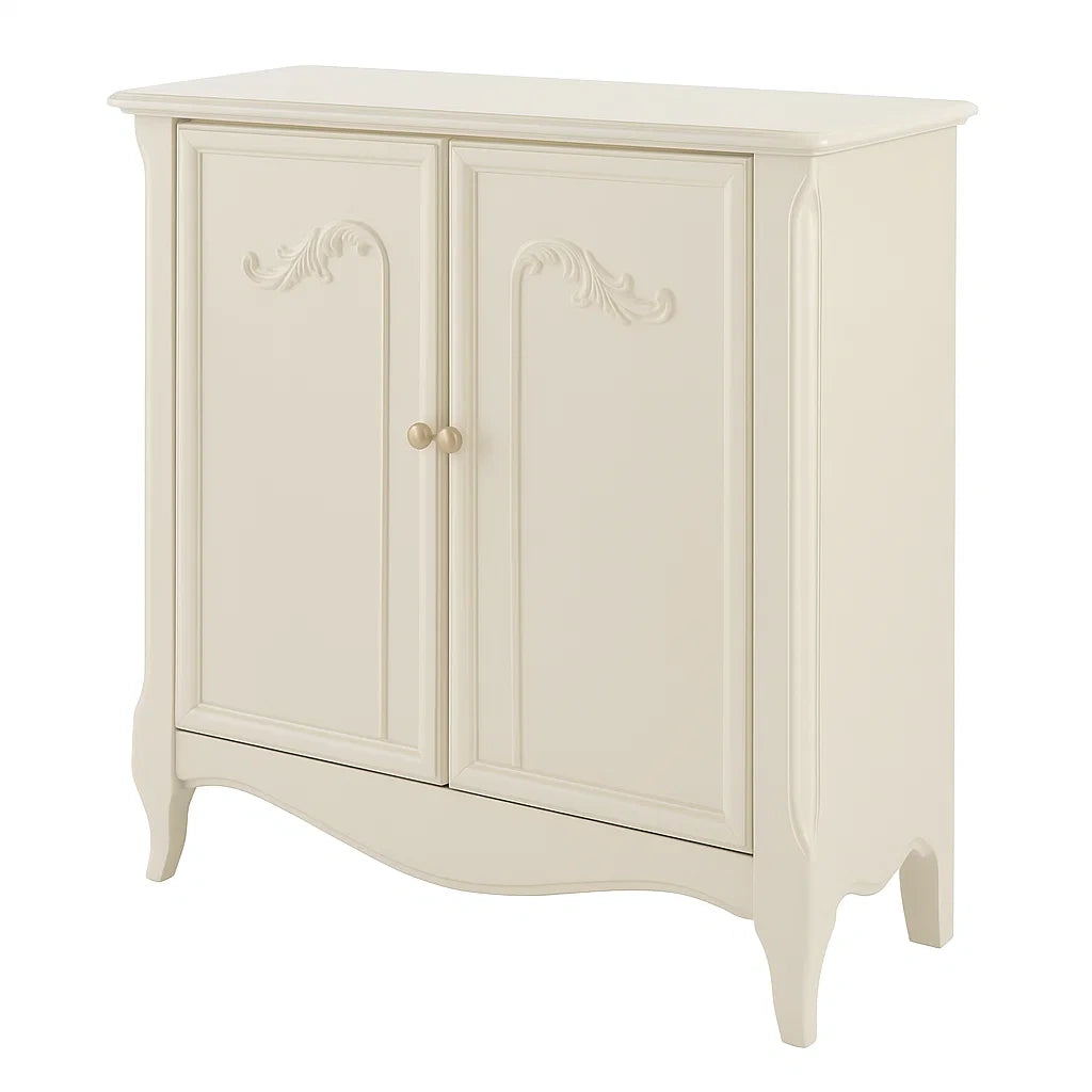 Credenza in Legno MDF con Due Ante, Avorio