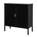 Credenza in Legno Nero con Ante