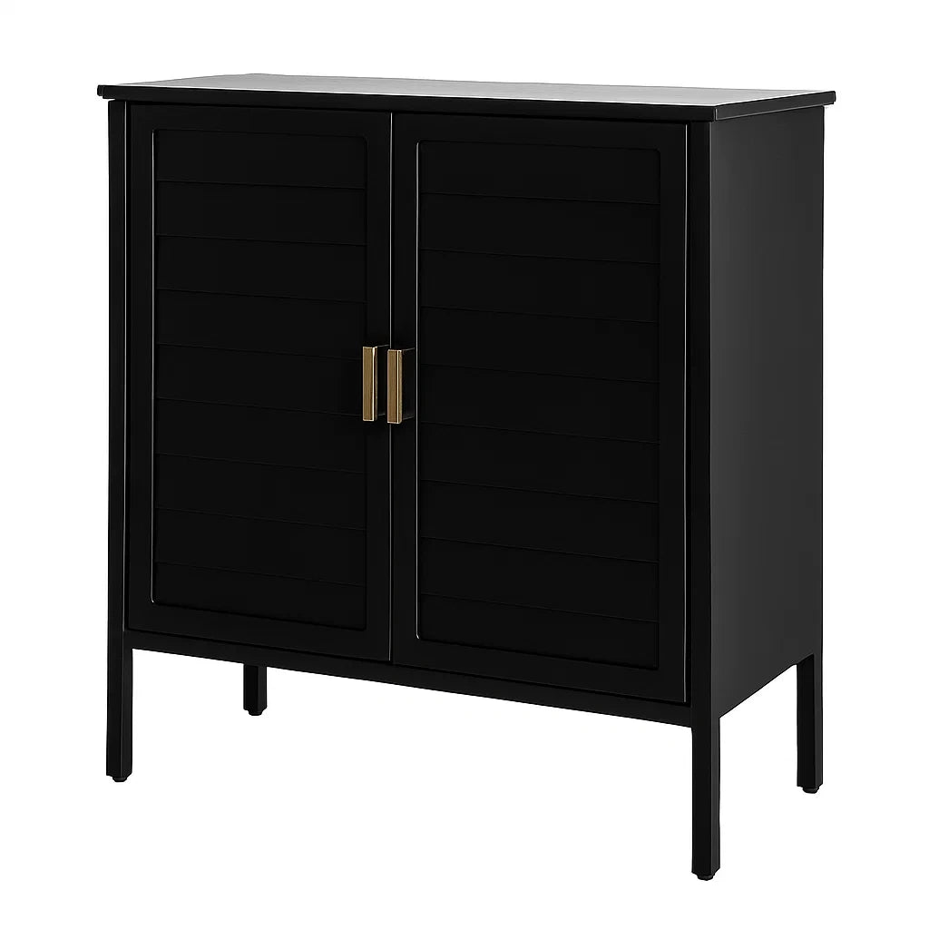 Credenza in Legno Nero con Ante