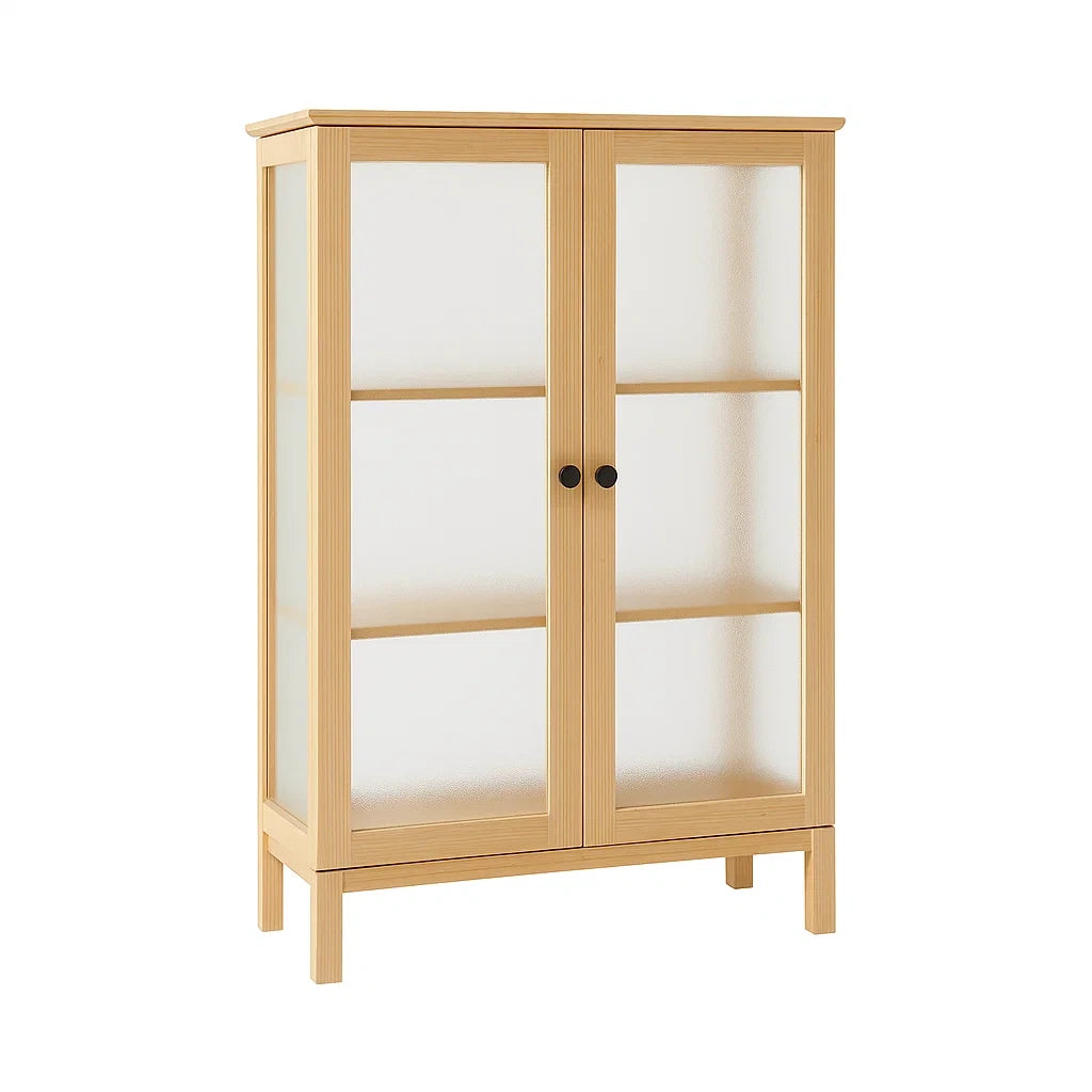 Armadio vetrina in legno e vetro temperato 80x40x120 cm