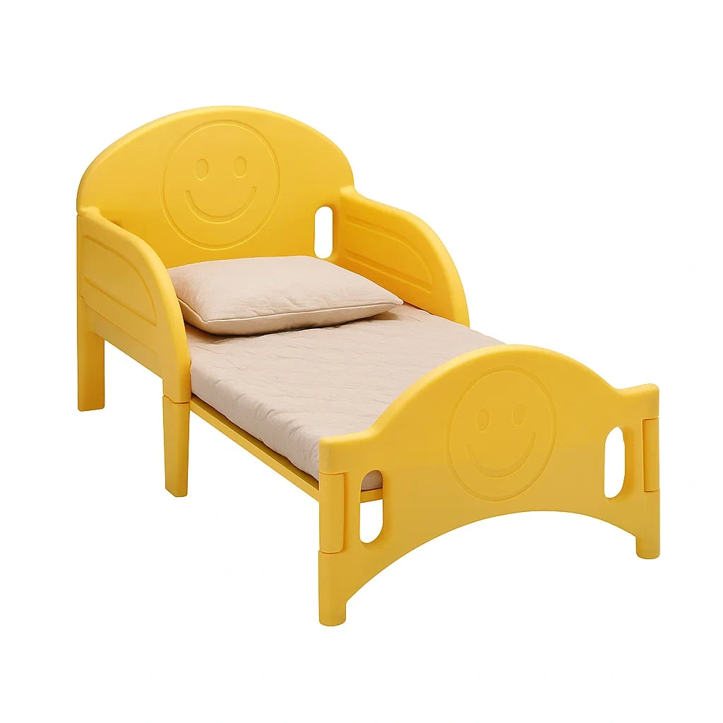 Letto per Bambini in Plastica Giallo 140x70 cm