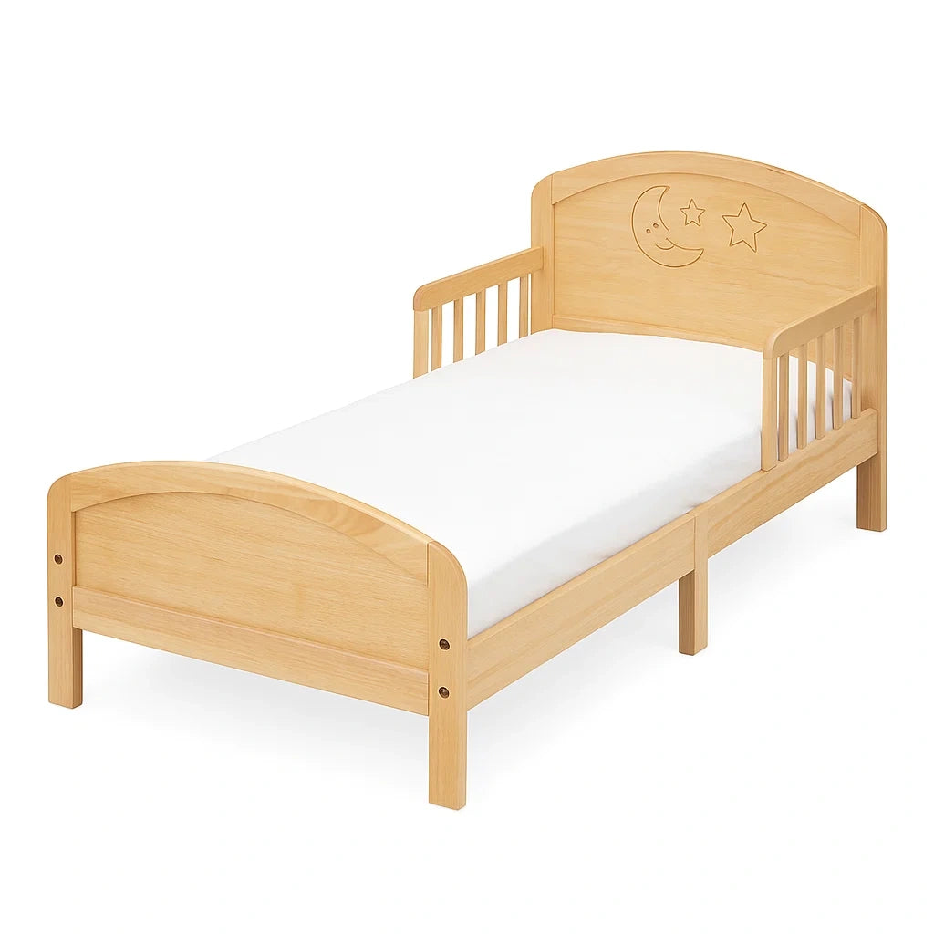 Letto per bambini in legno massello naturale 140x70 cm