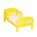 Letto per Bambini in Legno Giallo con Materasso in Poliuretano