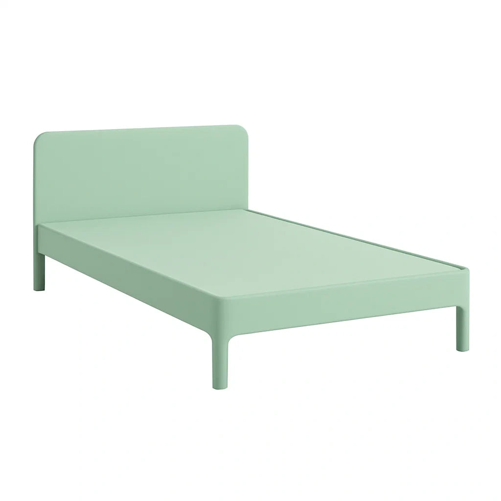 Letto singolo in MDF Verde Menta 200x100 cm