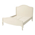 Letto Matrimoniale in Legno Massello Beige 200x160 cm